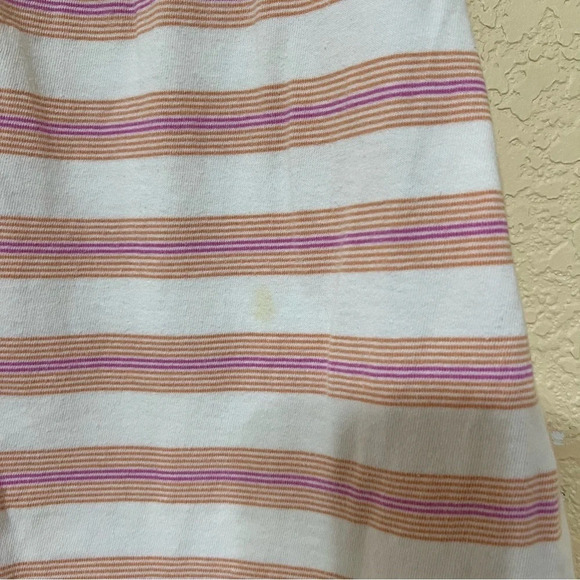 Cherokee spaghetti straps summer top White with Orange and Pink Stripes - Picture 10 of 10